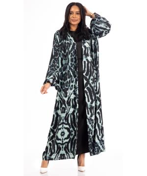 Long jacket print tiger with wide sleeves  