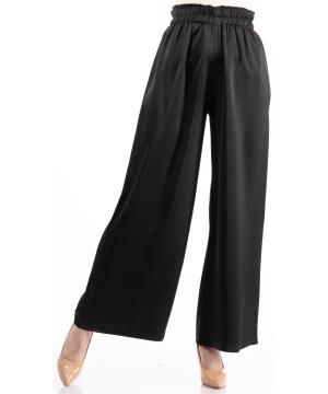 Elasticated satin trousers at waist 