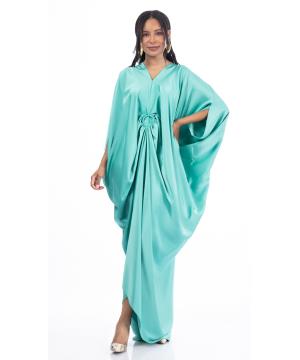 Abaya satin with distinctive design in the middle