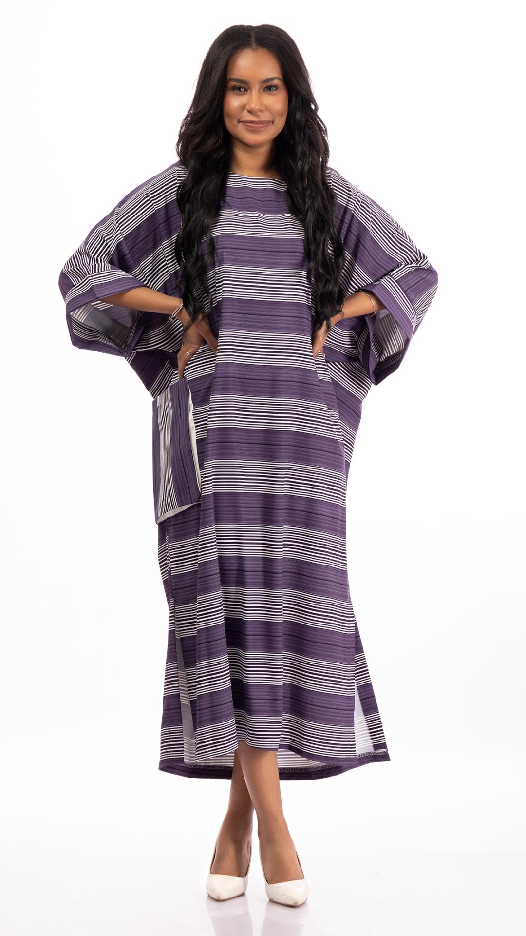 Striped Abaya 