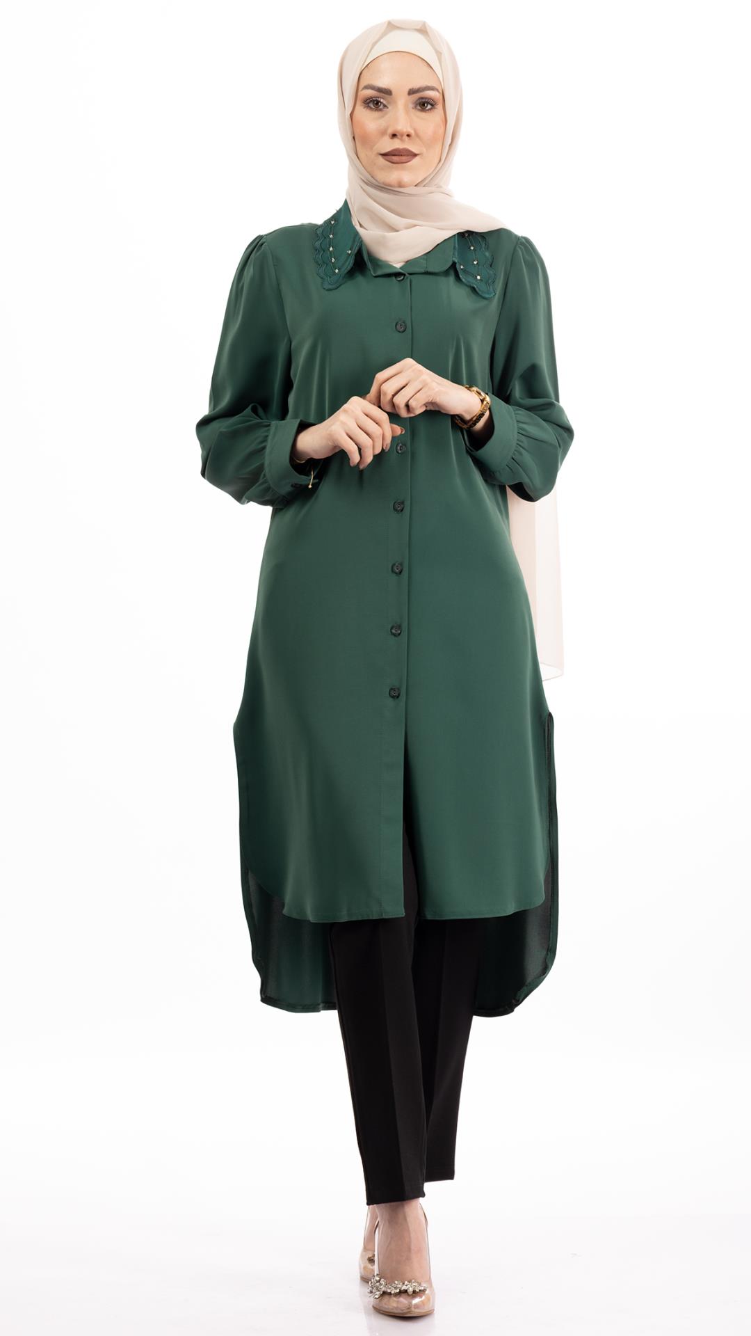 long shirt embroidered dome