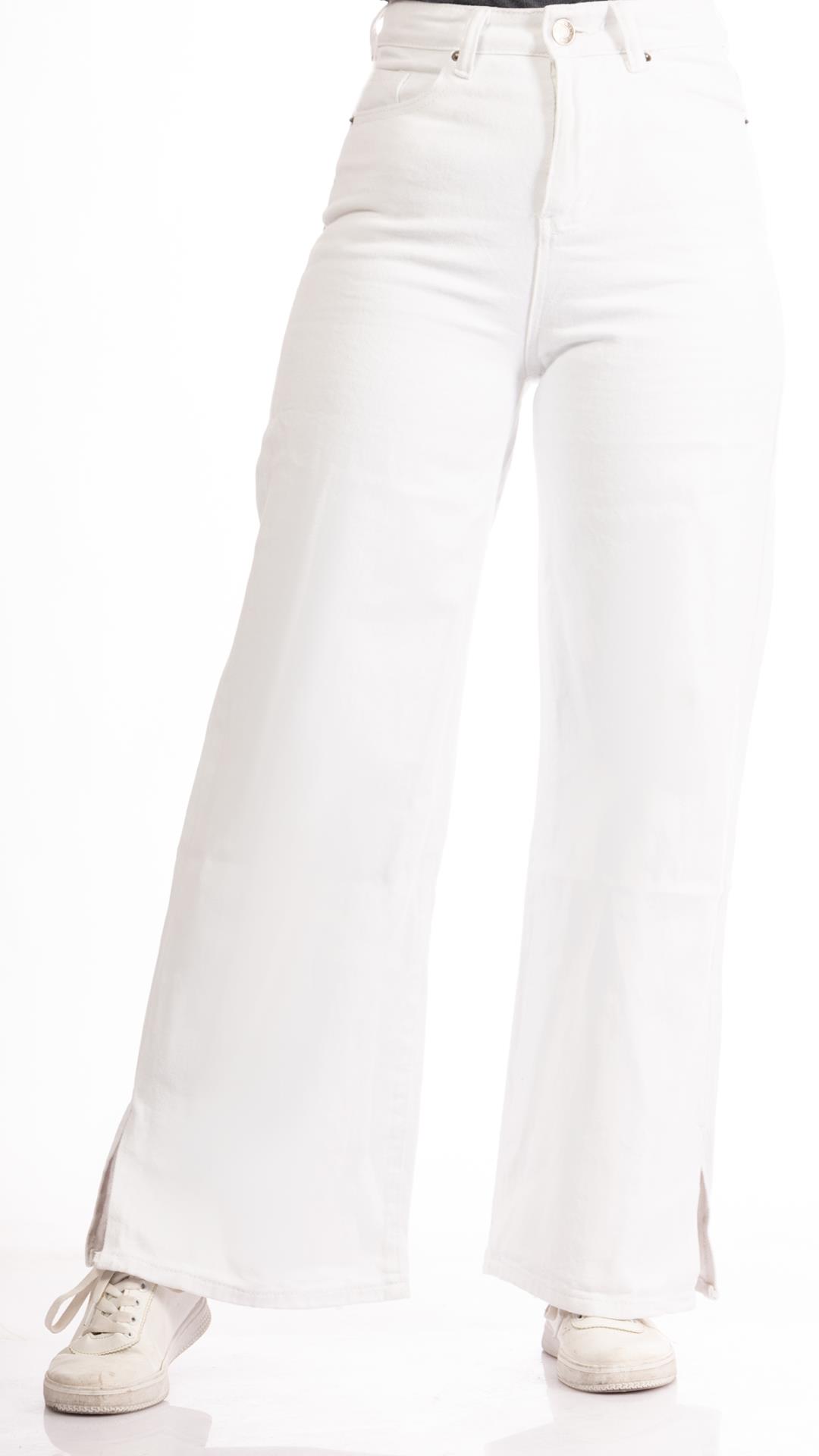 Wide white jeans  