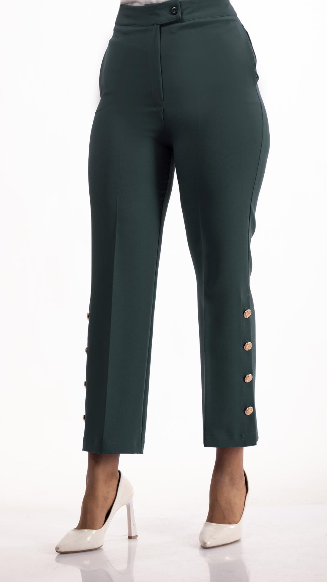 Trousers with four buttons on side 