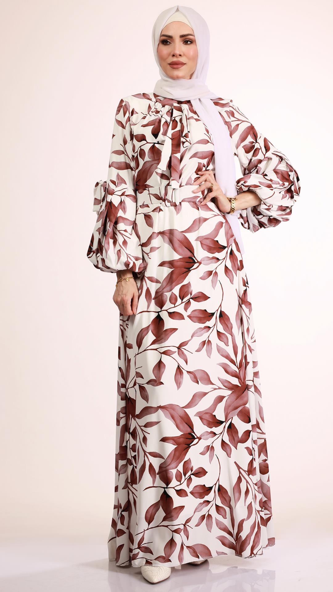 Leaf print dress 