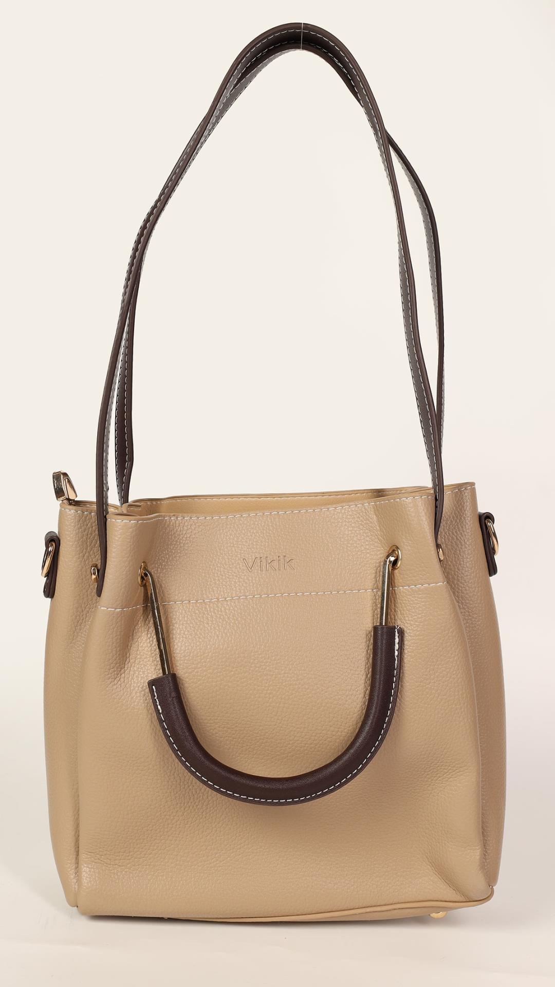 Bag with brown handle 