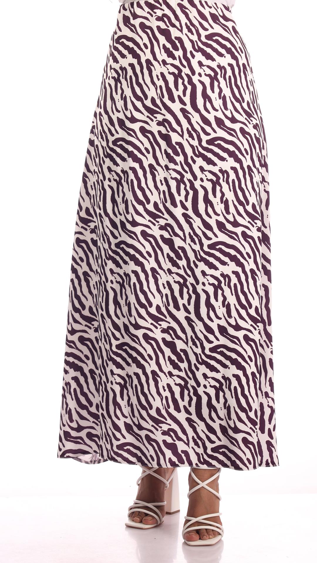 Zebra Maxi Skirt