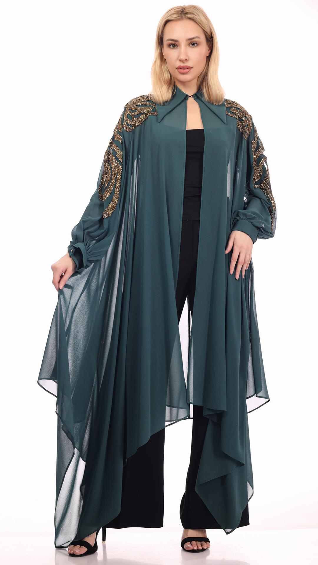 Sheer Embellished Robe