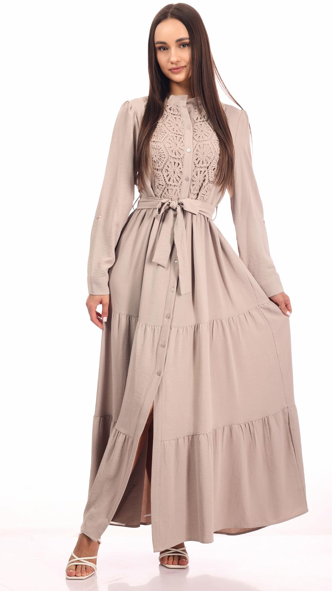 Full-Length Button-Down Dress